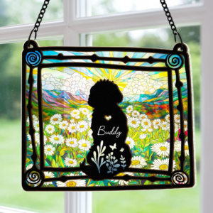 Loss Of Dog In Loving Memory Personalized Window Hanging Suncatcher Ornament 4.png