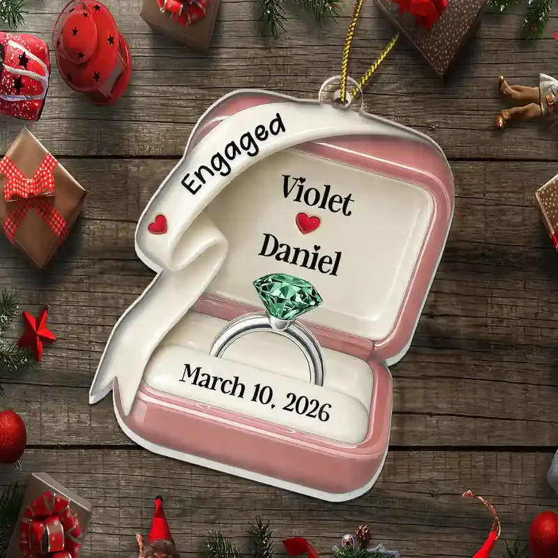 She Said Yes Engaged Married – Personalized Custom Shaped Acrylic Ornament – Christmas Gift For Engaged Couples, Newlyweds, Anniversaries She Said Yes Engaged Married – Personalized Custom Shaped Acrylic Ornament – Christmas Gift For Engaged Couples, Newlyweds, Anniversaries