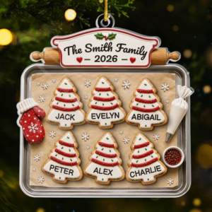 Joy Feels Like Family Christmas – Personalized Custom Shaped Acrylic Ornament – Christmas Gifts For Family, Mom, Dad, Brother, Sister