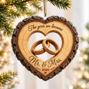Together Forever Couple – Personalized Custom Shaped Acrylic Ornament – Christmas Gift For Her/Him, Husband/Wife, Couples, Newlywed Wedding Gift