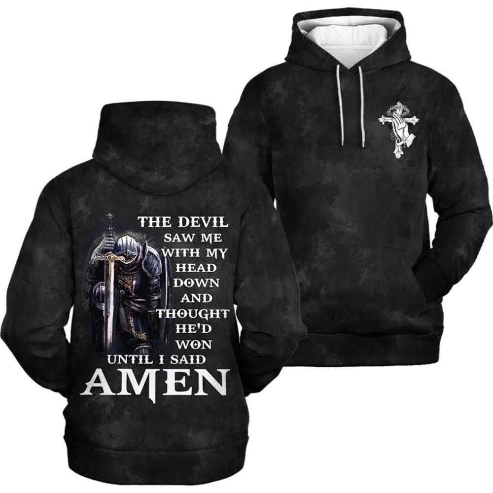 The Devil Saw Me With My Head Down Hoodies Men & Women, God 3D Printed Hoodie, Christian Apparel Hoodies The Devil Saw Me With My Head Down Hoodies Men & Women, God 3D Printed Hoodie, Christian Apparel Hoodies