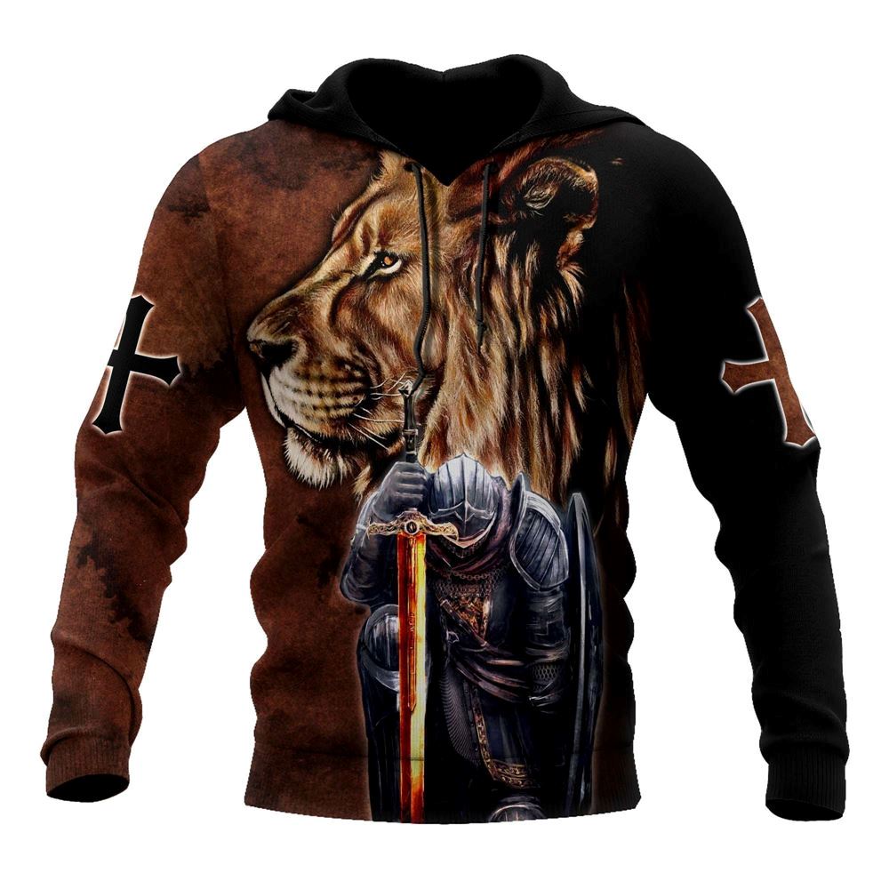 Knight Of God Christian Jesus Is God 3D Hoodie For Man And Women, Jesus Printed 3D Hoodie