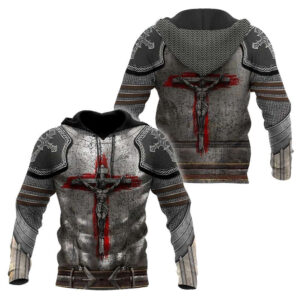Knight Armor Of God 3D Hoodie For Man And Women, Jesus Printed 3D Hoodie