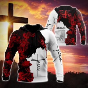 Jesus Christ With Roses Jesus Is My Healer God 3D Hoodie For Man And Women, Jesus Printed 3D Hoodie
