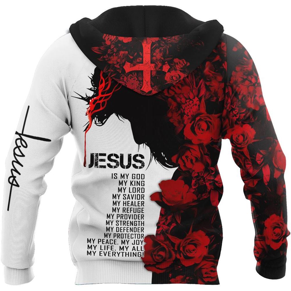 Jesus Christ With Roses Jesus Is My Healer God 3D Hoodie For Man And Women, Jesus Printed 3D Hoodie Jesus Christ With Roses Jesus Is My Healer God 3D Hoodie For Man And Women, Jesus Printed 3D Hoodie
