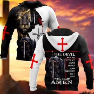 Jesus Christ Until I sail Amen Knight Templar God 3D Hoodie For Man And Women, Jesus Printed 3D Hoodie