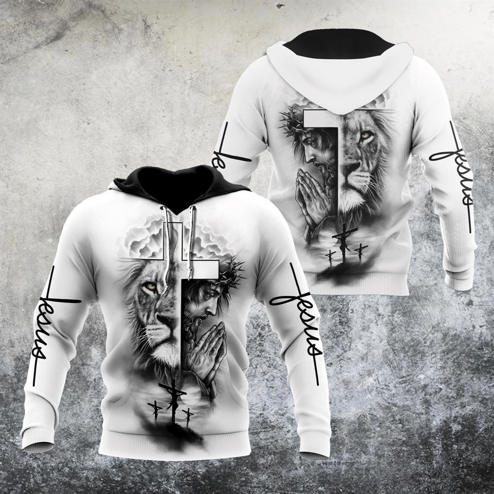 Jesus Christ And Lion Cross God 3D Hoodie For Man And Women, Jesus Printed 3D Hoodie Jesus Christ And Lion Cross God 3D Hoodie For Man And Women, Jesus Printed 3D Hoodie