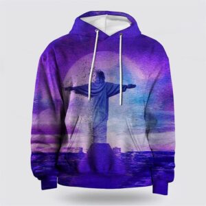 Jesus Statue Pattern 3D Hoodies For Women Men, God 3D Printed Hoodie, Christian Apparel Hoodies