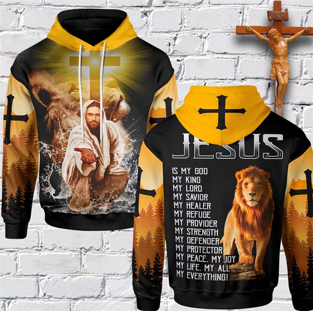 Jesus Is My God My King My Life My Everything Hoodie Men & Women, God 3D Printed Hoodie, Christian Apparel Hoodies Jesus Is My God My King My Life My Everything Hoodie Men & Women, God 3D Printed Hoodie, Christian Apparel Hoodies