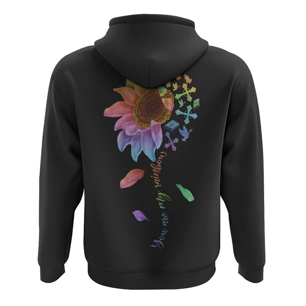 You'Re My Rainbow Cross Faith All Over Print 3D Hoodie, Christian Hoodie, Christian Sweatshirt, Bible Verse Shirt You'Re My Rainbow Cross Faith All Over Print 3D Hoodie, Christian Hoodie, Christian Sweatshirt, Bible Verse Shirt