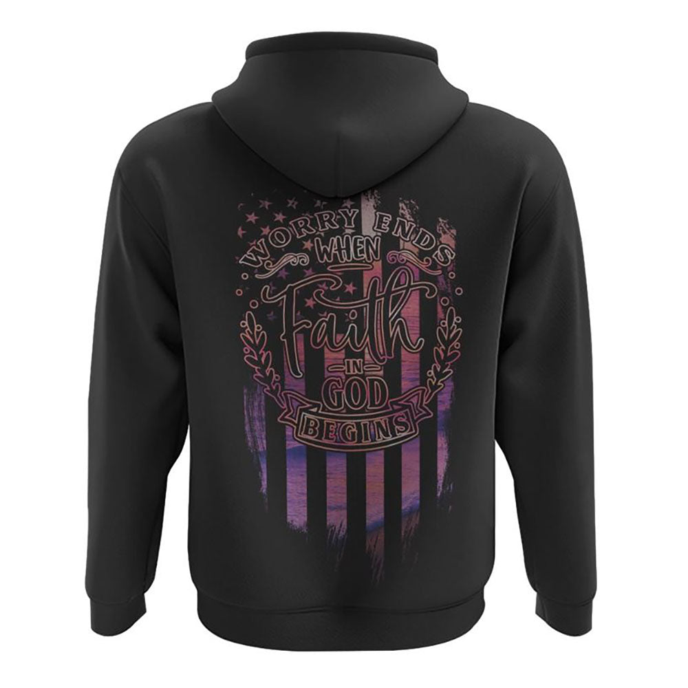 Worry Ends When Faith In God BeGins All Over Print 3D Hoodie, Christian Hoodie, Christian Sweatshirt, Bible Verse Shirt Worry Ends When Faith In God BeGins All Over Print 3D Hoodie, Christian Hoodie, Christian Sweatshirt, Bible Verse Shirt