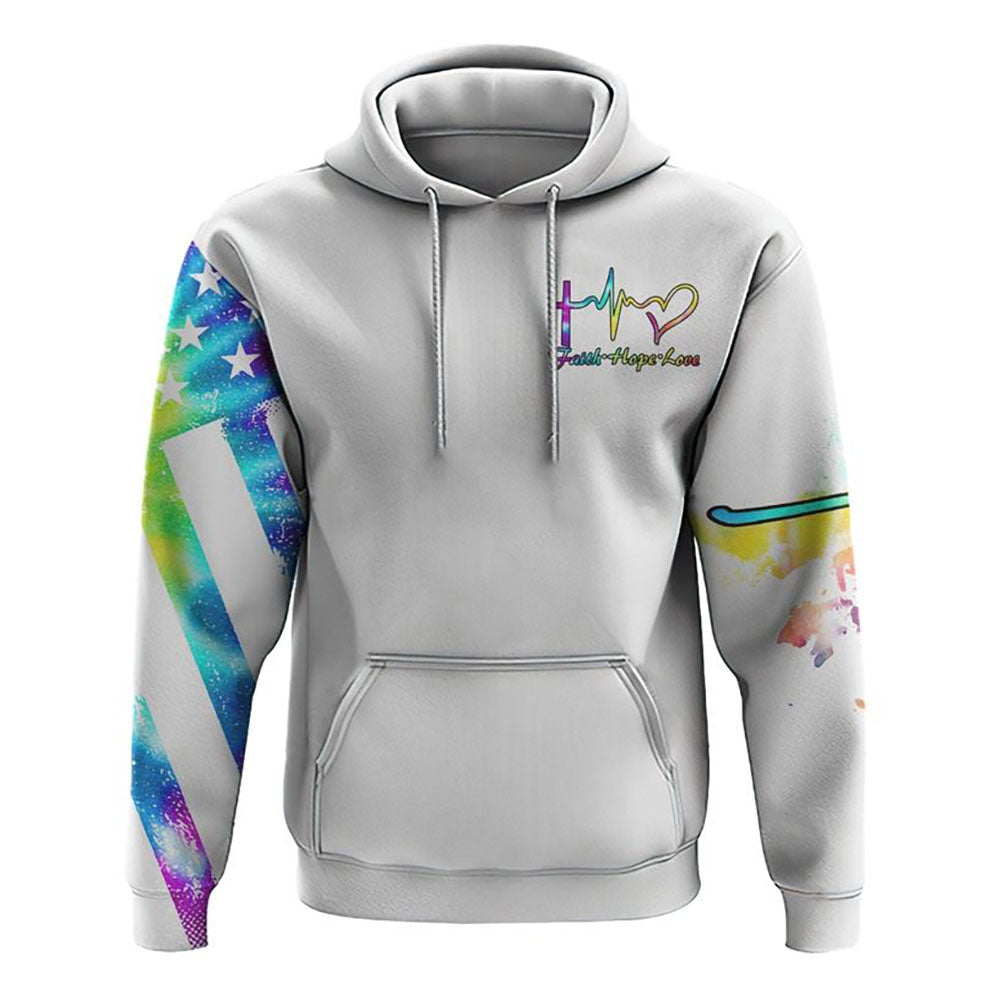 White Faith Cross Wings Colorful Watercolor All Over Print 3D Hoodie, Christian Hoodie, Christian Sweatshirt, Bible Verse Shirt White Faith Cross Wings Colorful Watercolor All Over Print 3D Hoodie, Christian Hoodie, Christian Sweatshirt, Bible Verse Shirt