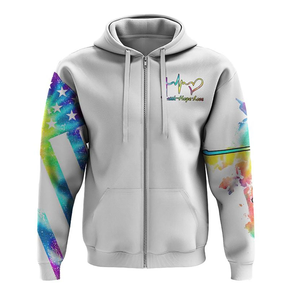 White Faith Cross Wings Colorful Watercolor All Over Print 3D Hoodie, Christian Hoodie, Christian Sweatshirt, Bible Verse Shirt White Faith Cross Wings Colorful Watercolor All Over Print 3D Hoodie, Christian Hoodie, Christian Sweatshirt, Bible Verse Shirt