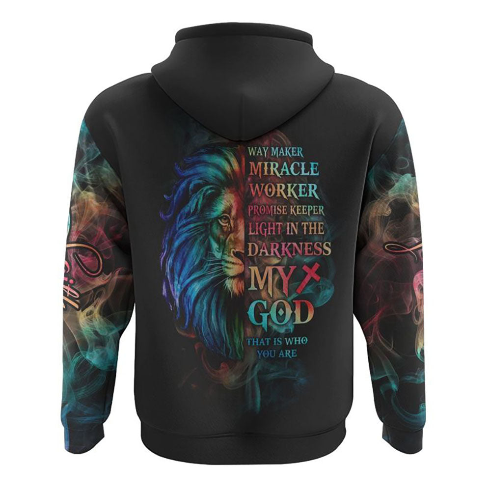 Way Maker Miracle Worker Promise Keeper Half Lion Smoke All Over Print 3D Hoodie, Christian Hoodie, Christian Sweatshirt, Bible Verse Shirt Way Maker Miracle Worker Promise Keeper Half Lion Smoke All Over Print 3D Hoodie, Christian Hoodie, Christian Sweatshirt, Bible Verse Shirt