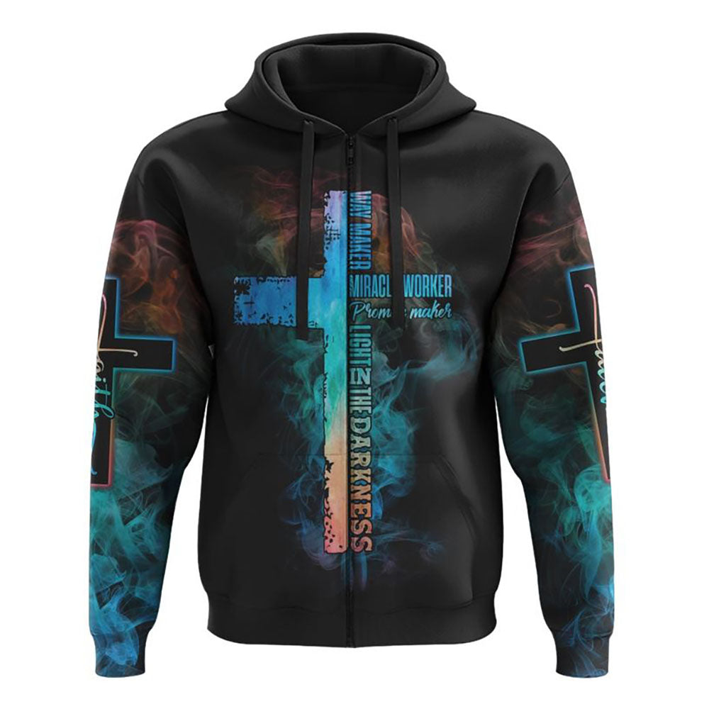 Way Maker Miracle Worker Lion Cross Smoke All Over Print 3D Hoodie, Christian Hoodie, Christian Sweatshirt, Bible Verse Shirt Way Maker Miracle Worker Lion Cross Smoke All Over Print 3D Hoodie, Christian Hoodie, Christian Sweatshirt, Bible Verse Shirt