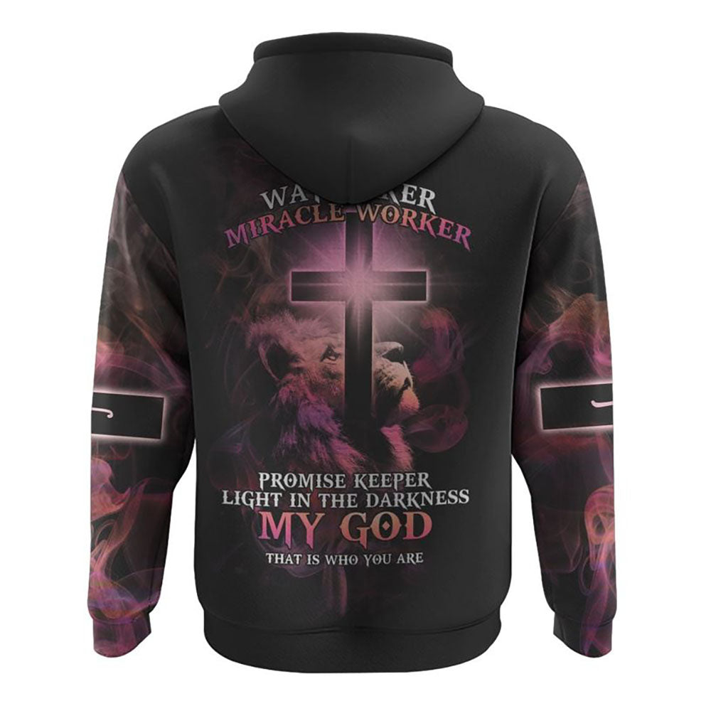 Way Maker Miracle Worker Lion Cross Pink Smoke All Over Print 3D Hoodie, Christian Hoodie, Christian Sweatshirt, Bible Verse Shirt Way Maker Miracle Worker Lion Cross Pink Smoke All Over Print 3D Hoodie, Christian Hoodie, Christian Sweatshirt, Bible Verse Shirt