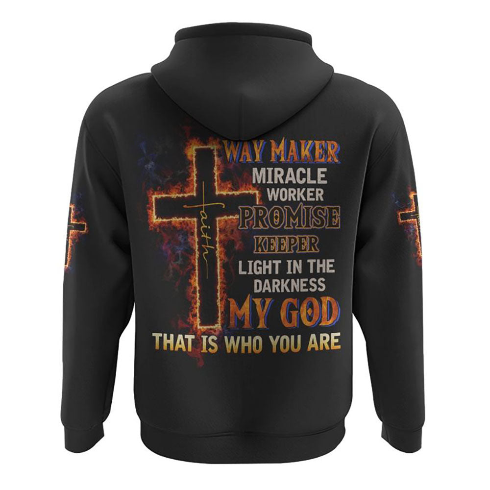 Way Maker Miracle Worker Fire Cross All Over Print 3D Hoodie, Christian Hoodie, Christian Sweatshirt, Bible Verse Shirt Way Maker Miracle Worker Fire Cross All Over Print 3D Hoodie, Christian Hoodie, Christian Sweatshirt, Bible Verse Shirt