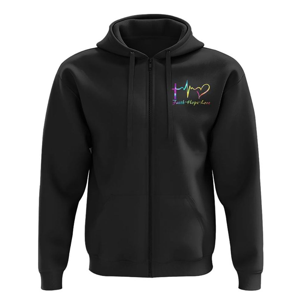 Way Maker Miracle Worker Faith Cross Wing Colorful All Over Print 3D Hoodie, Christian Hoodie, Christian Sweatshirt, Bible Verse Shirt