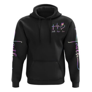 Way Maker Miracle Worker Butterfly Half Cross Text All Over Print 3D Hoodie, Christian Hoodie, Christian Sweatshirt, Bible Verse Shirt