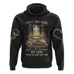 Way Maker Miracle Worker Bible All Over Print 3D Hoodie, Christian Hoodie, Christian Sweatshirt, Bible Verse Shirt
