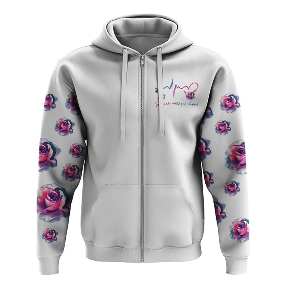 Watercolor Rose Faith Cross White All Over Print 3D Hoodie, Christian Hoodie, Christian Sweatshirt, Bible Verse Shirt Watercolor Rose Faith Cross White All Over Print 3D Hoodie, Christian Hoodie, Christian Sweatshirt, Bible Verse Shirt
