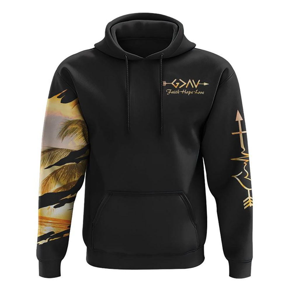 Vintage Faith Over Fear Sunset All Over Print 3D Hoodie, Christian Hoodie, Christian Sweatshirt, Bible Verse Shirt Vintage Faith Over Fear Sunset All Over Print 3D Hoodie, Christian Hoodie, Christian Sweatshirt, Bible Verse Shirt