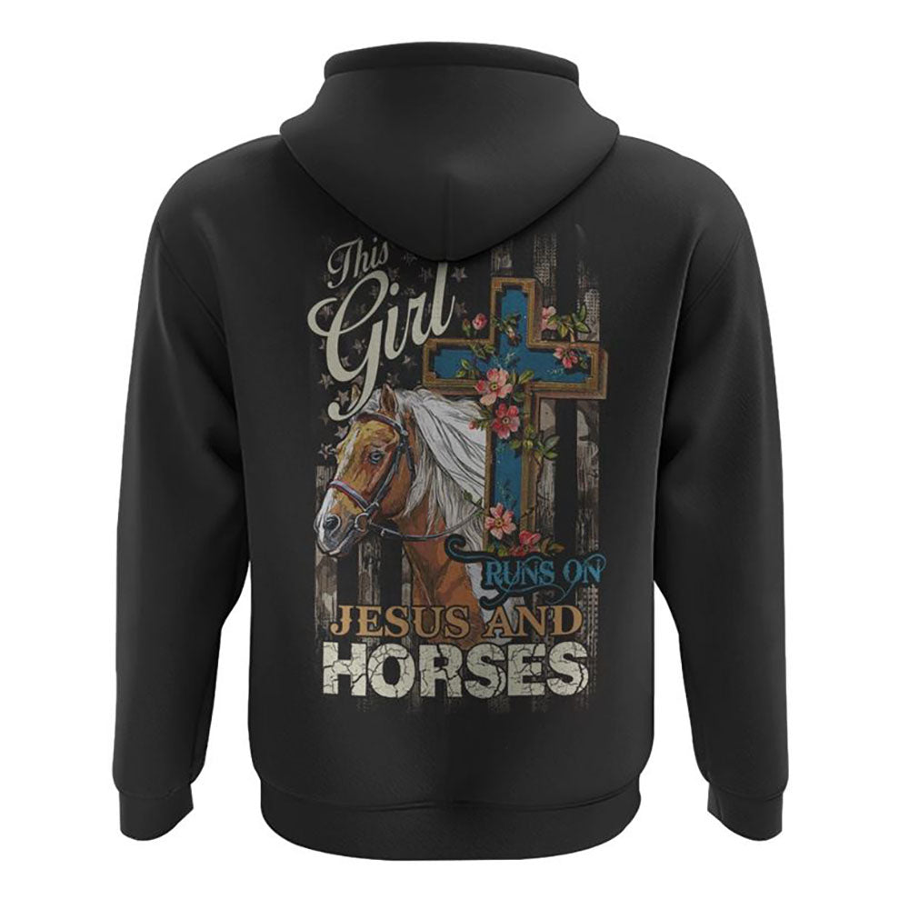 This Girl Runs On Jesus And Horses Cross All Over Print 3D Hoodie, Christian Hoodie, Christian Sweatshirt, Bible Verse Shirt This Girl Runs On Jesus And Horses Cross All Over Print 3D Hoodie, Christian Hoodie, Christian Sweatshirt, Bible Verse Shirt