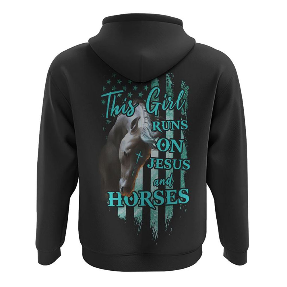 This Girl Runs On Jesus And Horses All Over Print 3D Hoodie, Christian Hoodie, Christian Sweatshirt, Bible Verse Shirt This Girl Runs On Jesus And Horses All Over Print 3D Hoodie, Christian Hoodie, Christian Sweatshirt, Bible Verse Shirt