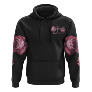 Rose Wood Cross Butterfly All Over Print 3D Hoodie, Christian Hoodie, Christian Sweatshirt, Bible Verse Shirt