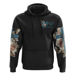 Rose Light Faith Cross All Over Print 3D Hoodie, Christian Hoodie, Christian Sweatshirt, Bible Verse Shirt