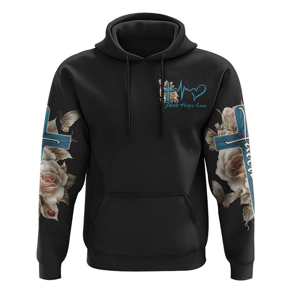 Rose Light Faith Cross All Over Print 3D Hoodie, Christian Hoodie, Christian Sweatshirt, Bible Verse Shirt Rose Light Faith Cross All Over Print 3D Hoodie, Christian Hoodie, Christian Sweatshirt, Bible Verse Shirt