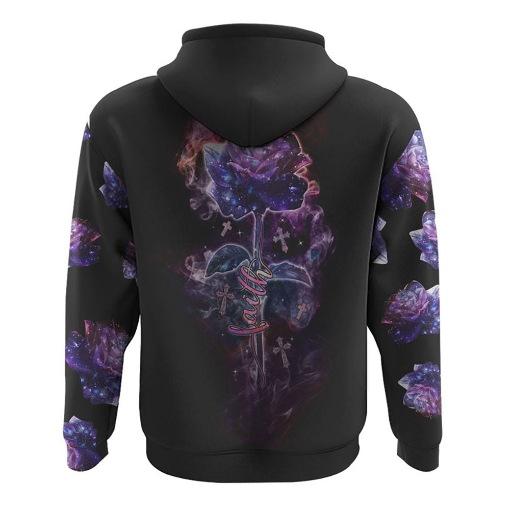 Rose Faith Galaxy All Over Print 3D Hoodie, Christian Hoodie, Christian Sweatshirt, Bible Verse Shirt Rose Faith Galaxy All Over Print 3D Hoodie, Christian Hoodie, Christian Sweatshirt, Bible Verse Shirt