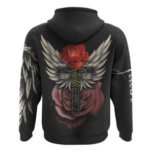 Rose Cross Painting All Over Print 3D Hoodie Christian Hoodie Christian Sweatshirt Bible Verse Shirt 2 acqehm.jpg