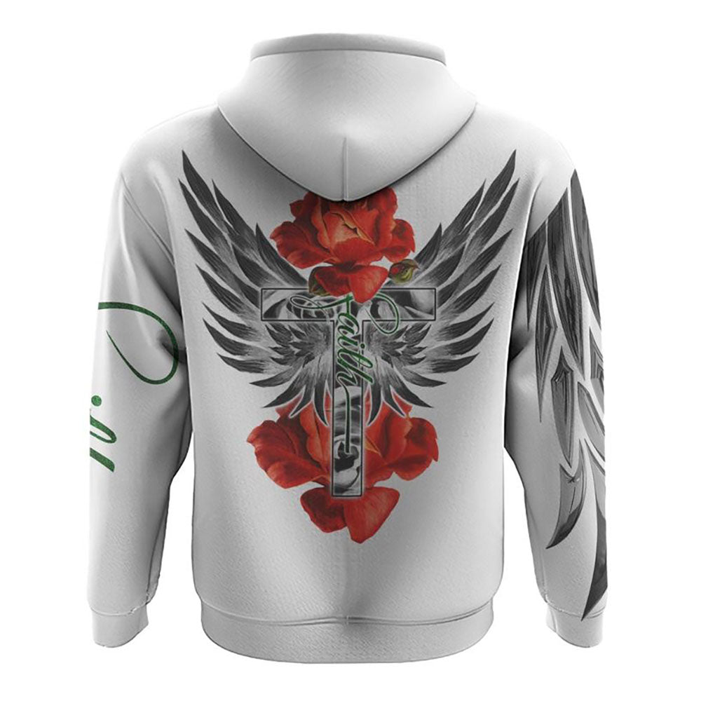 Red Rose Faith Wings Cross All Over Print 3D Hoodie, Christian Hoodie, Christian Sweatshirt, Bible Verse Shirt Red Rose Faith Wings Cross All Over Print 3D Hoodie, Christian Hoodie, Christian Sweatshirt, Bible Verse Shirt
