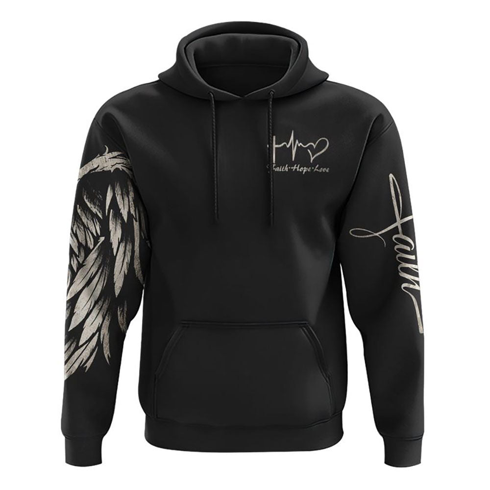 Painting Sunflower Cross Faith Wings All Over Print 3D Hoodie, Christian Hoodie, Christian Sweatshirt, Bible Verse Shirt Painting Sunflower Cross Faith Wings All Over Print 3D Hoodie, Christian Hoodie, Christian Sweatshirt, Bible Verse Shirt