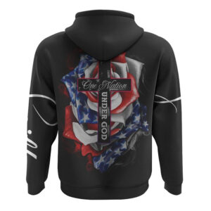 One Nation Under God Rose American Flag All Over Print 3D Hoodie Christian Hoodie Christian Sweatshirt Bible Verse Shirt 2 kwc2dc.jpg