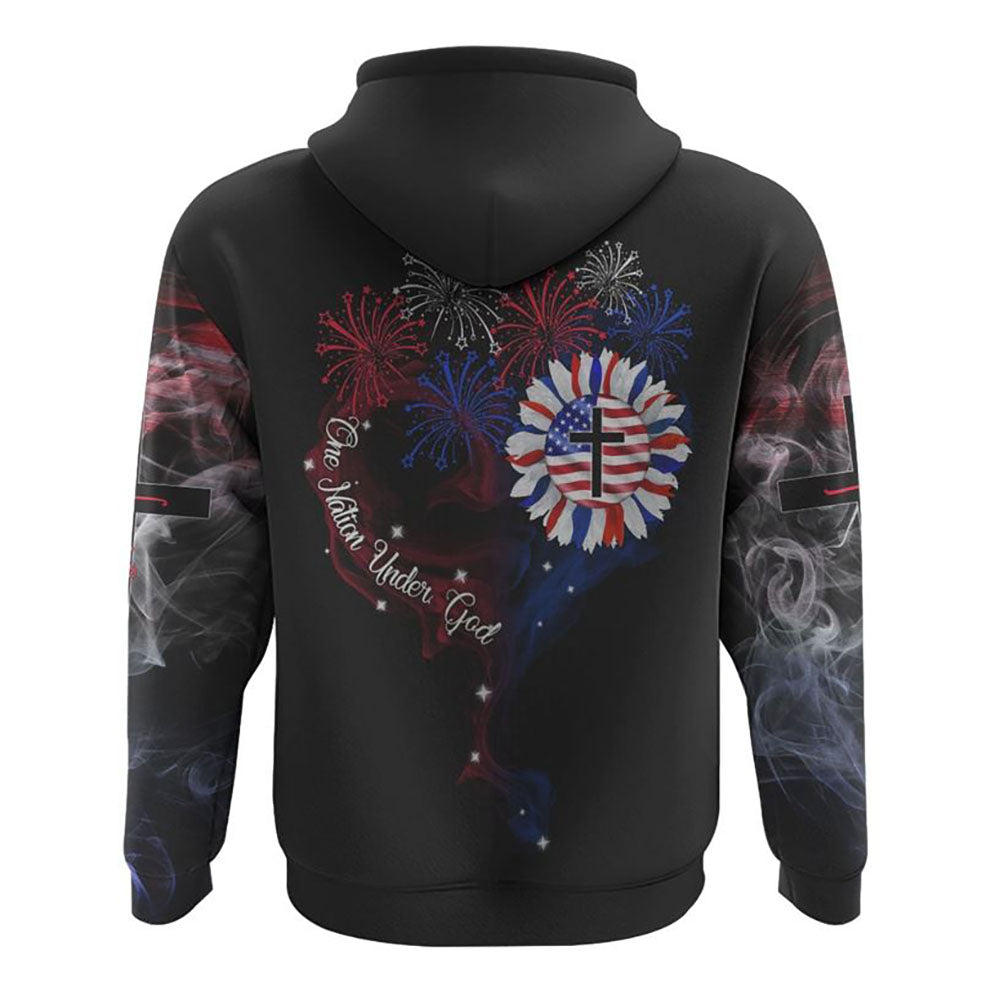 One Nation Under God Firework Smoke Flag Independence Day All Over Print 3D Hoodie, Christian Hoodie, Christian Sweatshirt, Bible Verse Shirt One Nation Under God Firework Smoke Flag Independence Day All Over Print 3D Hoodie, Christian Hoodie, Christian Sweatshirt, Bible Verse Shirt