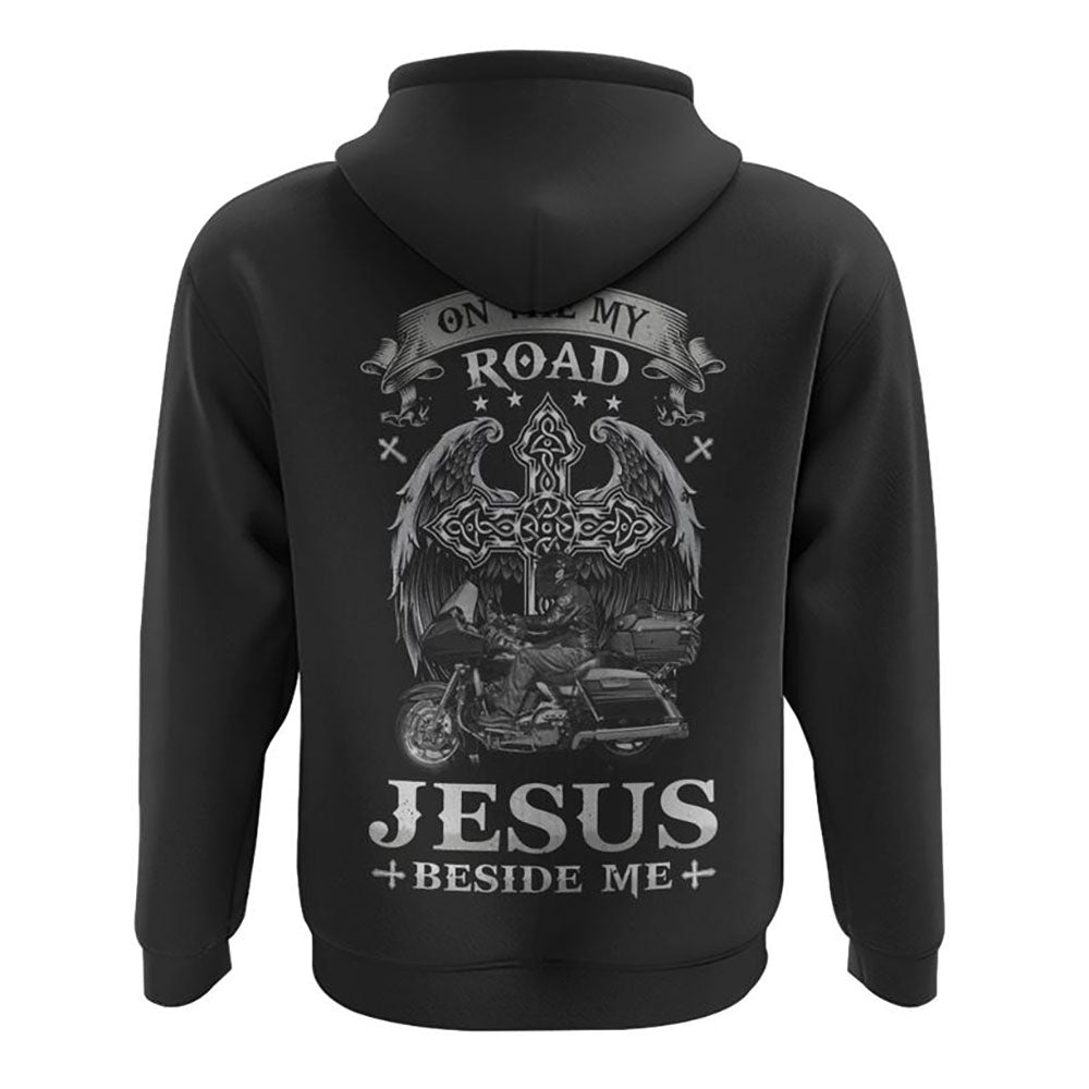 On The My Road Jesus Beside Me Biker All Over Print 3D Hoodie, Christian Hoodie, Christian Sweatshirt, Bible Verse Shirt On The My Road Jesus Beside Me Biker All Over Print 3D Hoodie, Christian Hoodie, Christian Sweatshirt, Bible Verse Shirt
