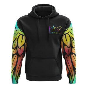 Never Underestimate A Nurse Wings All Over Print 3D Hoodie, Christian Hoodie, Christian Sweatshirt, Bible Verse Shirt