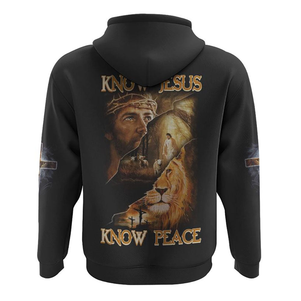 Know Jesus Know Peace All Over Print 3D Hoodie, Christian Hoodie, Christian Sweatshirt, Bible Verse Shirt Know Jesus Know Peace All Over Print 3D Hoodie, Christian Hoodie, Christian Sweatshirt, Bible Verse Shirt