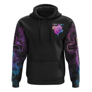 John Three Sixteen Faith Smoke Rose All Over Print 3D Hoodie, Christian Hoodie, Christian Sweatshirt, Bible Verse Shirt