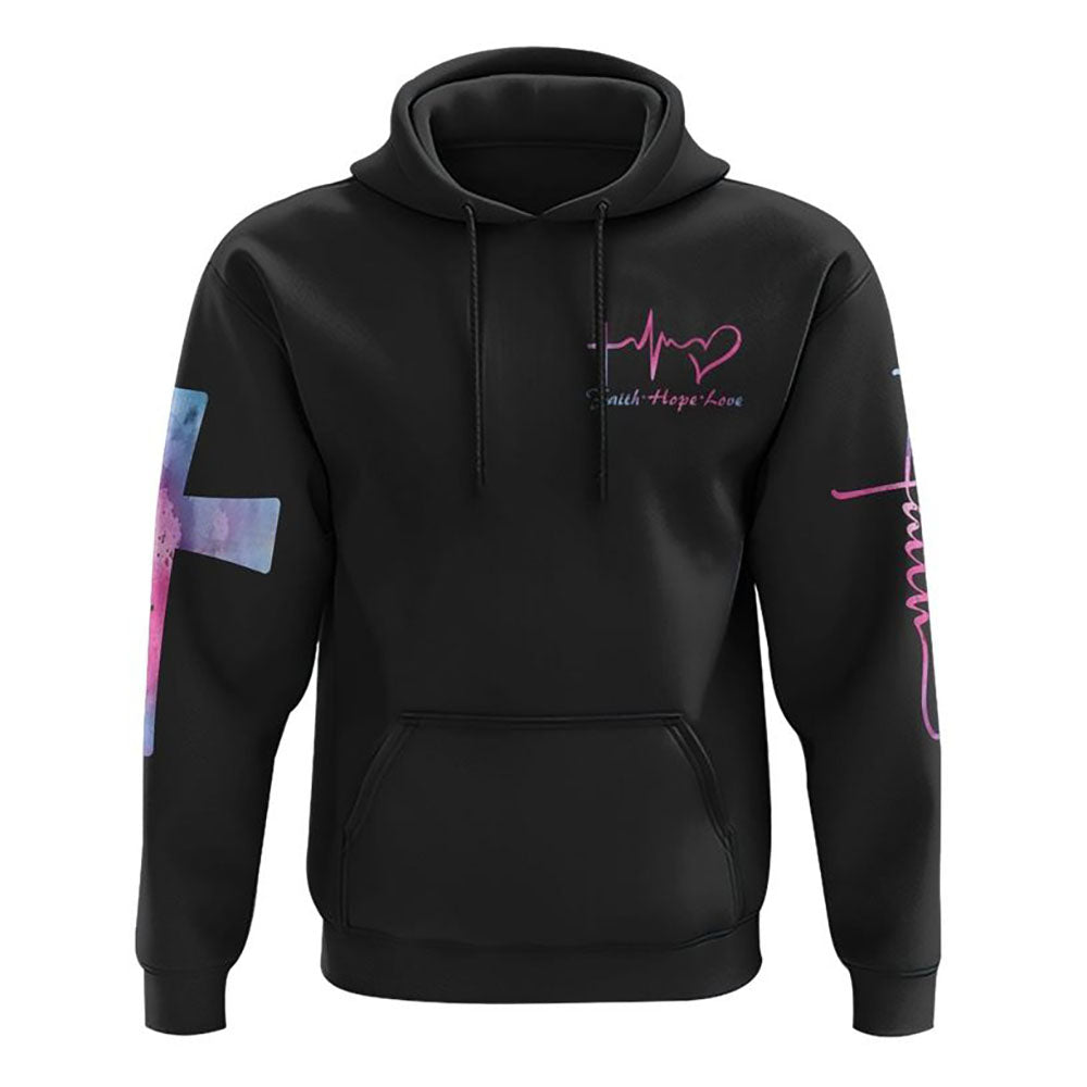 Jesus It’s Not Religion Heart Watercolor All Over Print 3D Hoodie, Christian Hoodie, Christian Sweatshirt, Bible Verse Shirt