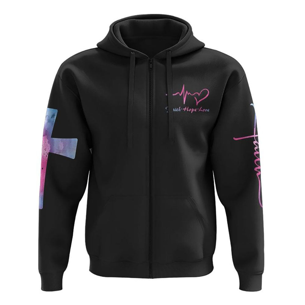 Jesus It’s Not Religion Heart Watercolor All Over Print 3D Hoodie, Christian Hoodie, Christian Sweatshirt, Bible Verse Shirt