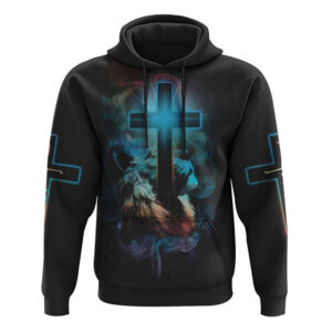 Jesus Is My God My King My Lord Colorful Lion All Over Print 3D Hoodie, Christian Hoodie, Christian Sweatshirt, Bible Verse Shirt