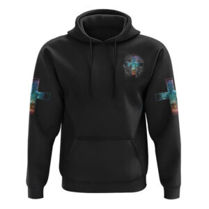 Jesus Born As A Baby Lion Cross All Over Print 3D Hoodie, Christian Hoodie, Christian Sweatshirt, Bible Verse Shirt