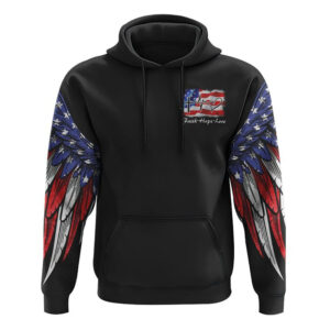 Jesus American Flag Wings Arm All Over Print 3D Hoodie, Christian Hoodie, Christian Sweatshirt, Bible Verse Shirt