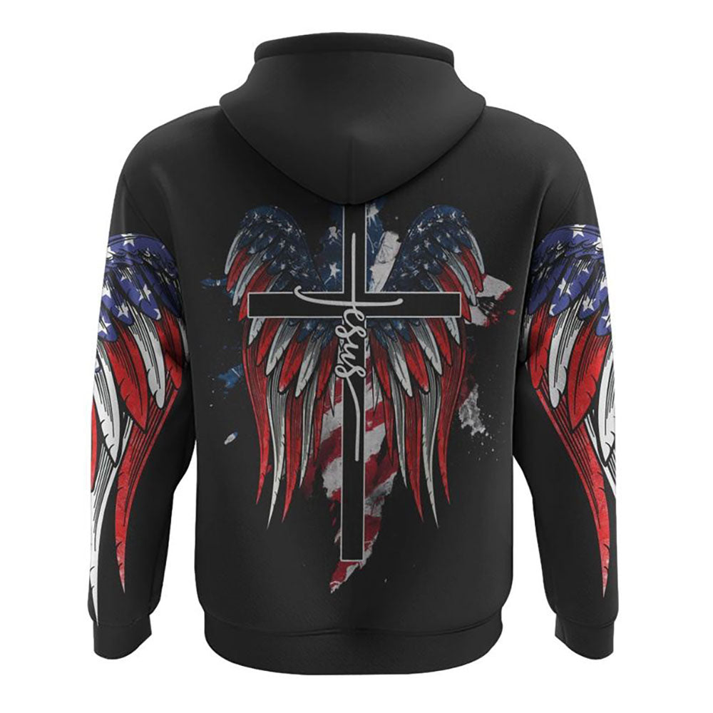 Jesus American Flag Wings Arm All Over Print 3D Hoodie, Christian Hoodie, Christian Sweatshirt, Bible Verse Shirt Jesus American Flag Wings Arm All Over Print 3D Hoodie, Christian Hoodie, Christian Sweatshirt, Bible Verse Shirt