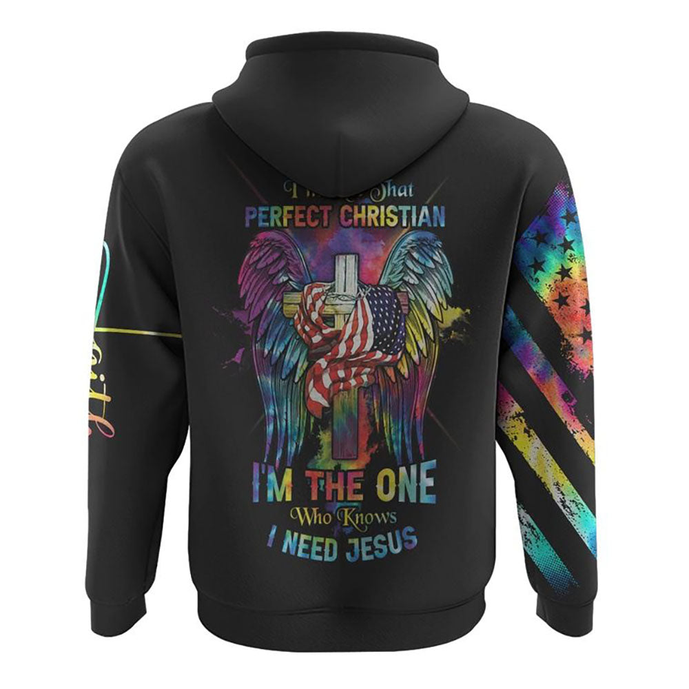 I’m Not That Perfect Christian Wings All Over Print 3D Hoodie, Christian Hoodie, Christian Sweatshirt, Bible Verse Shirt