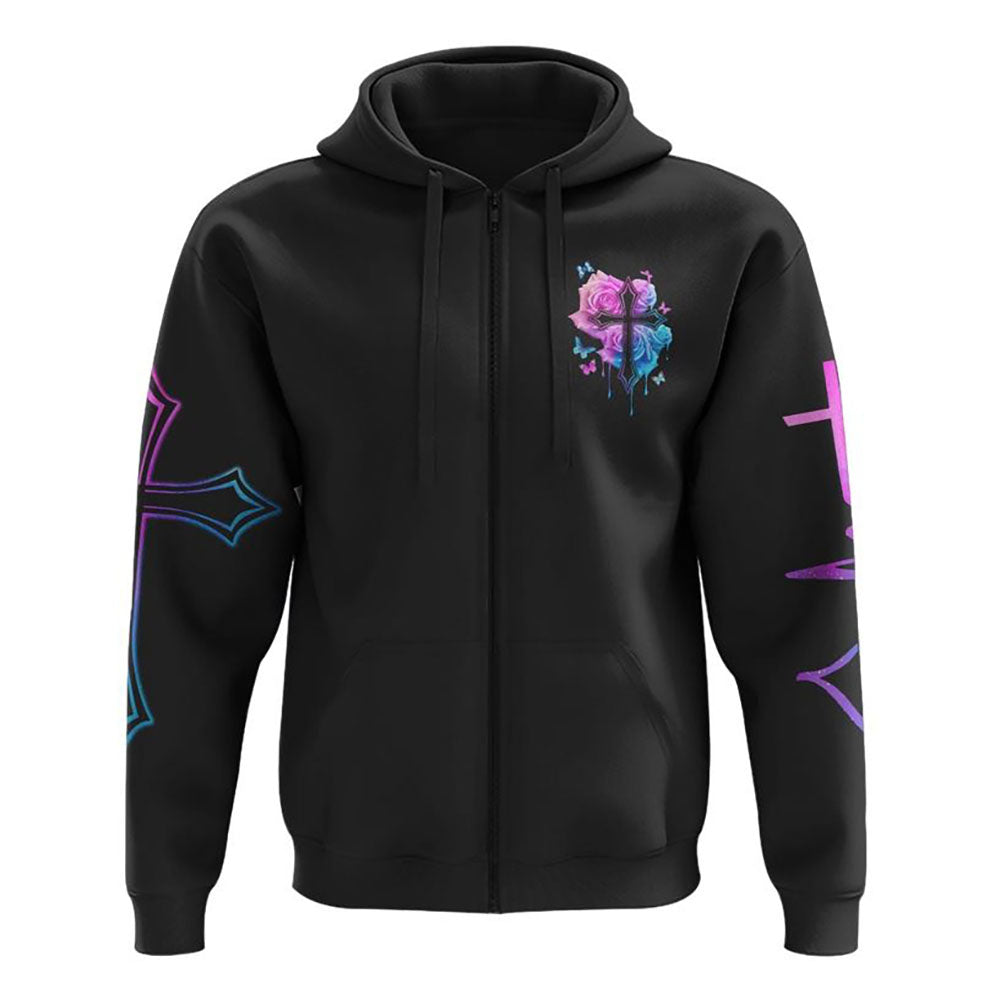 I Can Only Imagine Rose Cross Light All Over Print 3D Hoodie, Christian Hoodie, Christian Sweatshirt, Bible Verse Shirt