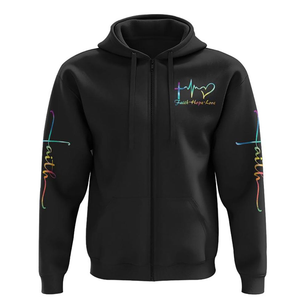 I Can Do All Things Through Christ Cross Wings All Over Print 3D Hoodie, Christian Hoodie, Christian Sweatshirt, Bible Verse Shirt